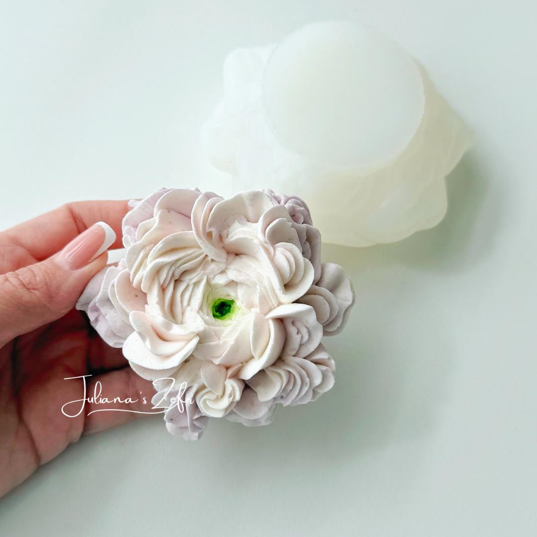 Ranunculus Silicone Mold | food grade marshmallow zefir decorating tool