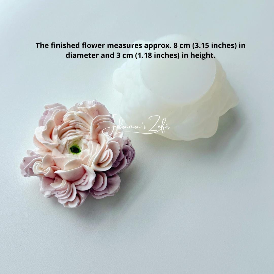 Ranunculus Silicone Mold | food grade marshmallow zefir decorating tool