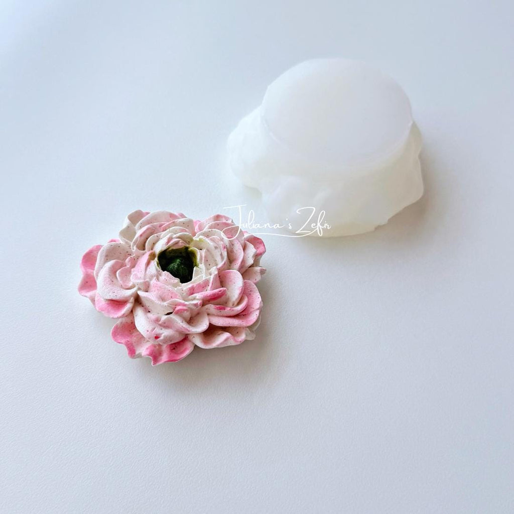 Peony Small Soft Silicone Mold | food grade marshmallow zefir decorating tool