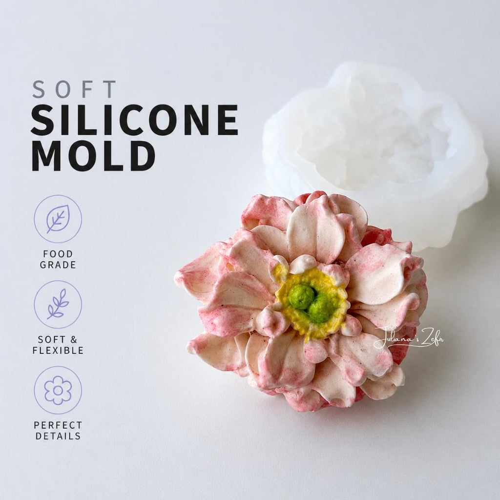Rose Perle d'Or Silicone Mold | food grade marshmallow zefir decorating tool