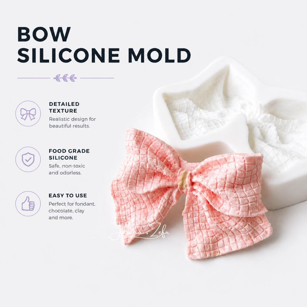 Bow Silicone Mold | food grade marshmallow zefir decorating tool