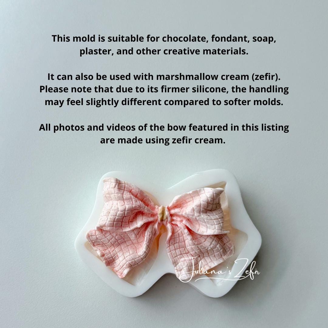 Bow Silicone Mold | food grade marshmallow zefir decorating tool