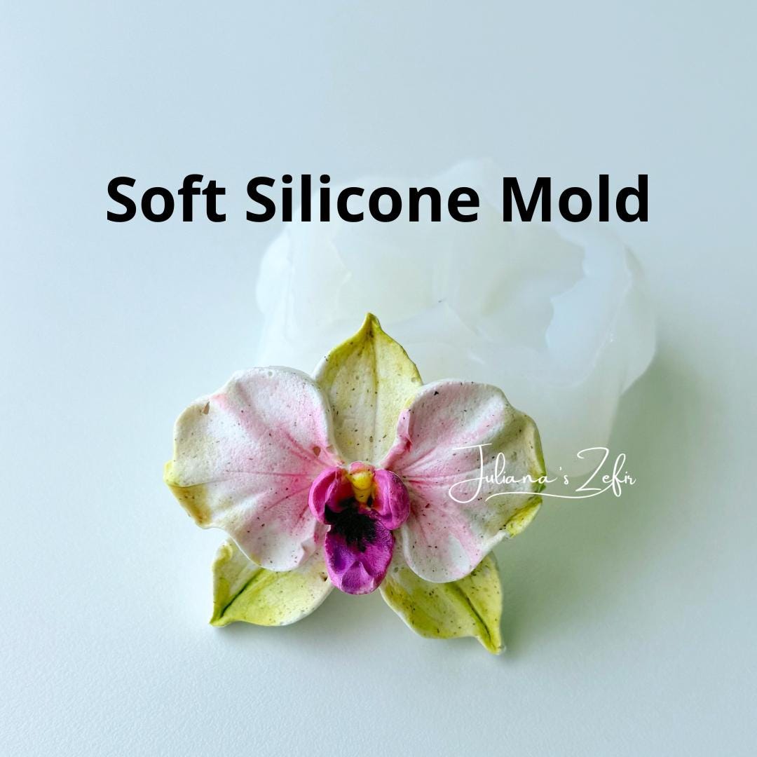 Orchid Soft Silicone Mold | food grade marshmallow zefir decorating tool