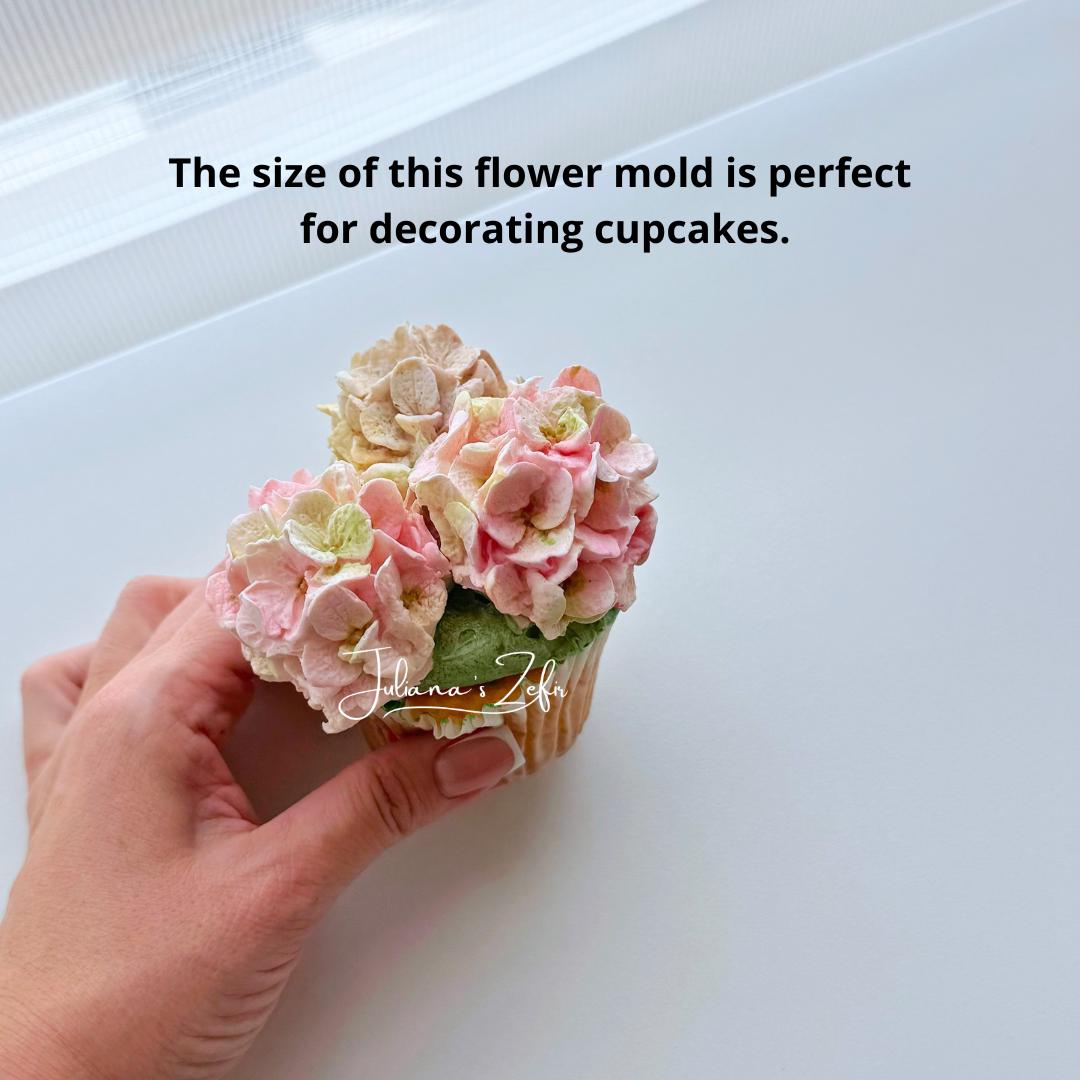 Hydrangea Small Soft Silicone Mold | food grade marshmallow zefir decorating tool