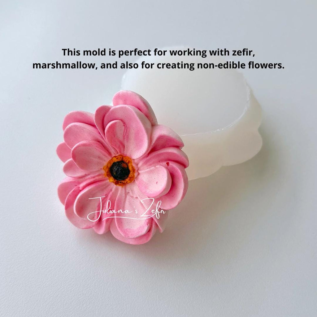 Ranunculus Helios Silicone Mold | food grade marshmallow zefir decorating tool