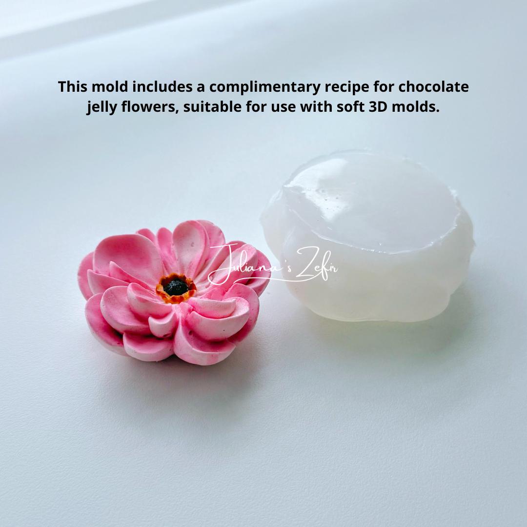 Ranunculus Helios Silicone Mold | food grade marshmallow zefir decorating tool