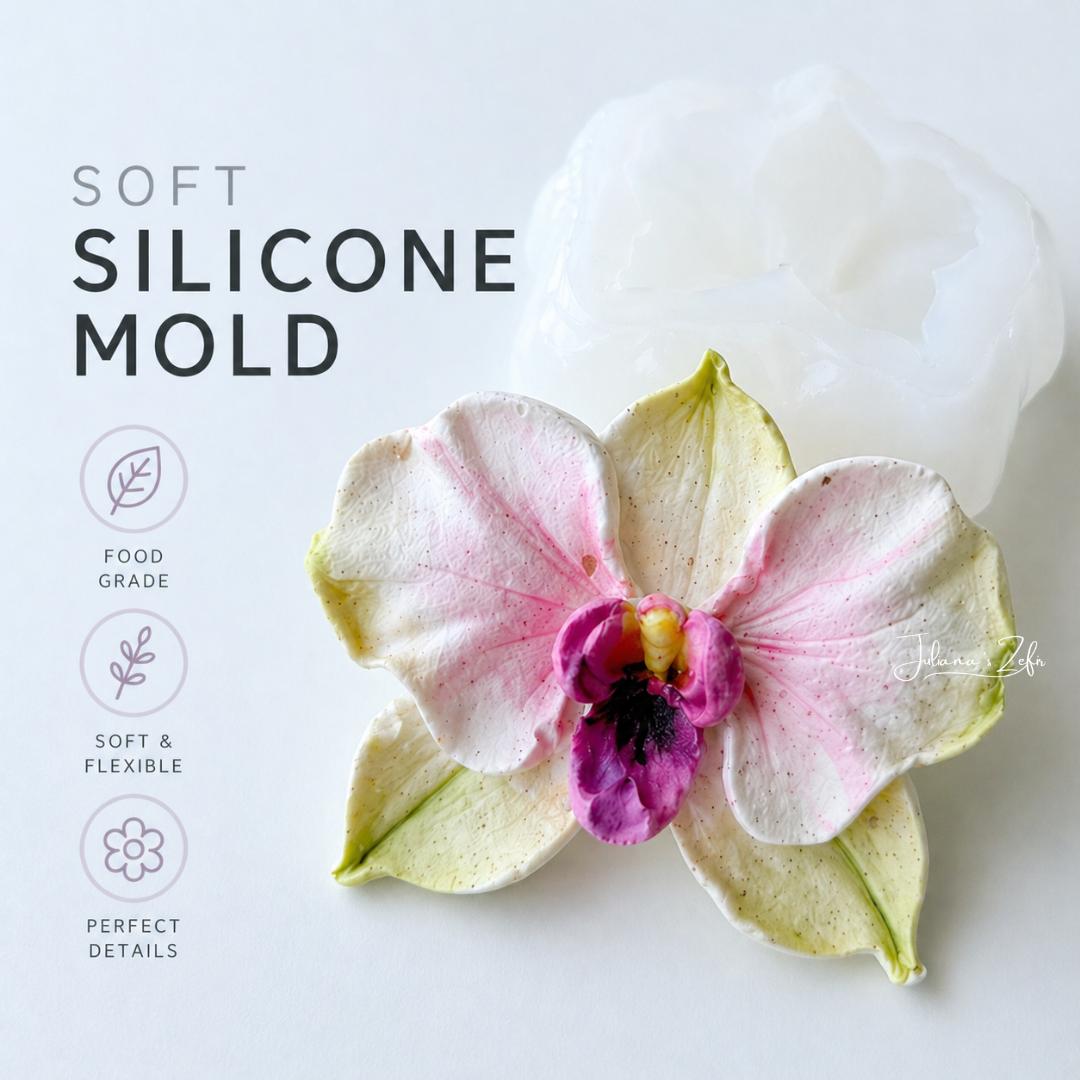 Orchid Soft Silicone Mold | food grade marshmallow zefir decorating tool