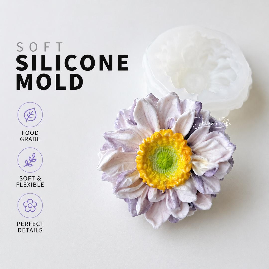 Gerbera Silicone Mold | food grade marshmallow zefir decorating tool