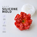 Peony Coral Charm Silicone Mold | food grade marshmallow zefir decorating tool