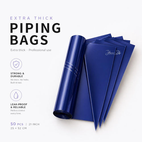 50 Extra Thick Piping Bags | food grade for any type of cream