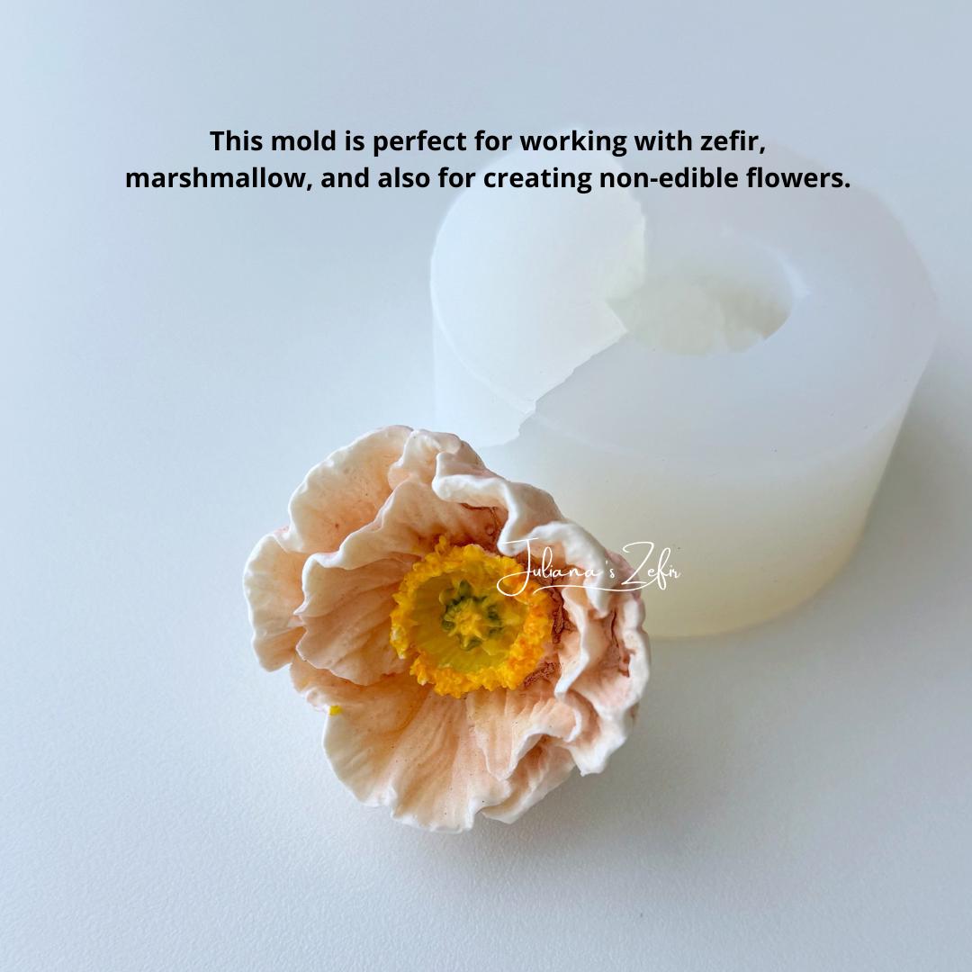 Poppy Silicone Mold | food grade marshmallow zefir decorating tool