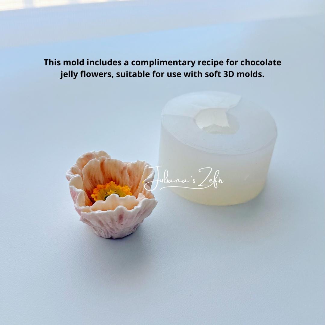 Poppy Silicone Mold | food grade marshmallow zefir decorating tool