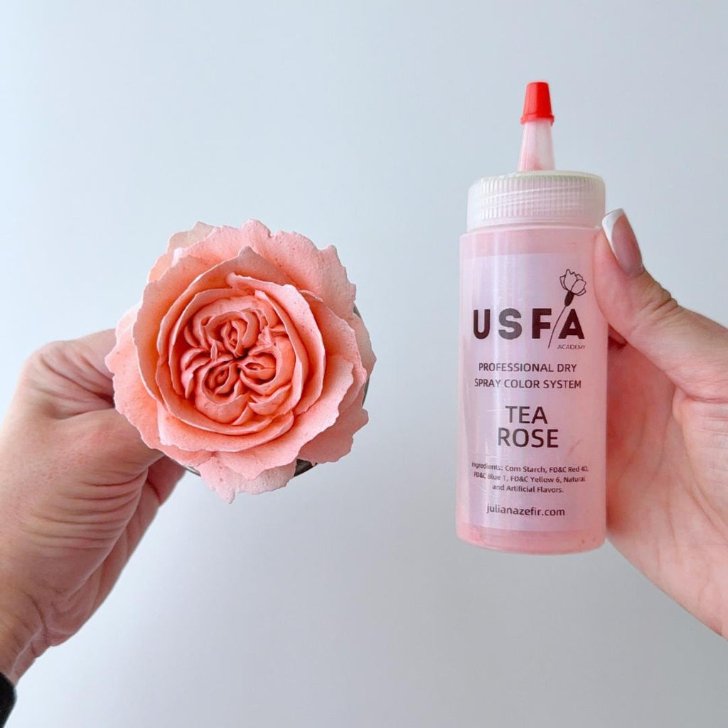 Tea Rose Dry Spray Color System – Airbrush Alternative for Piped Flowers