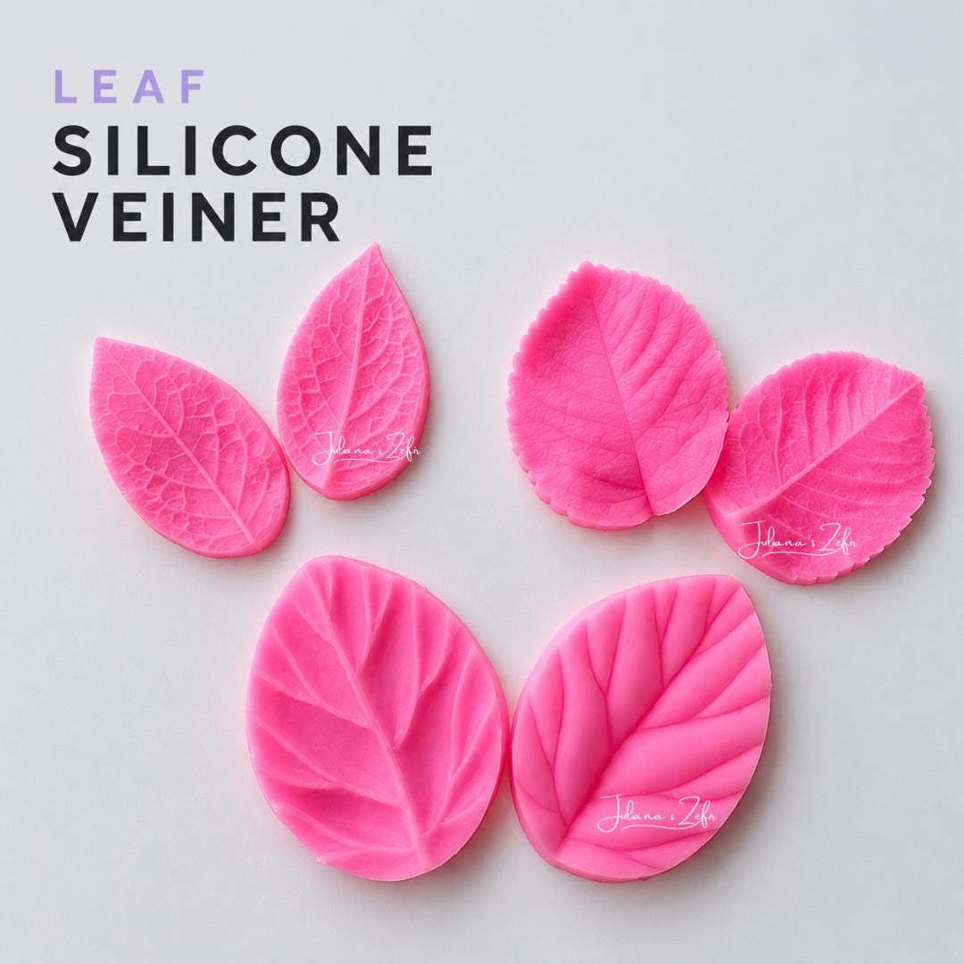 Rose Leaf Silicone Veiner Mold | food grade marshmallow zefir decorating tool