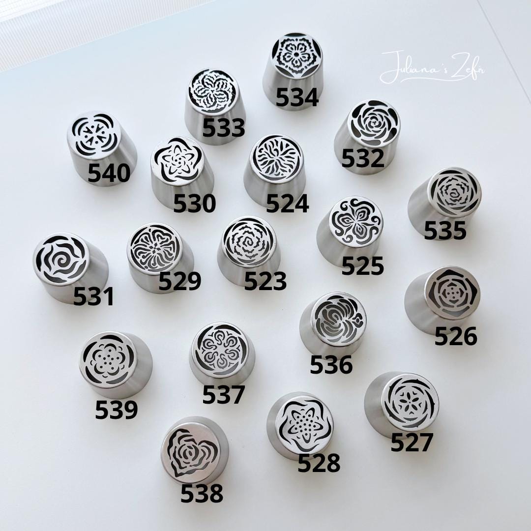 XL Russian Tulip Piping Tips, Stainless Steel Flower Nozzles