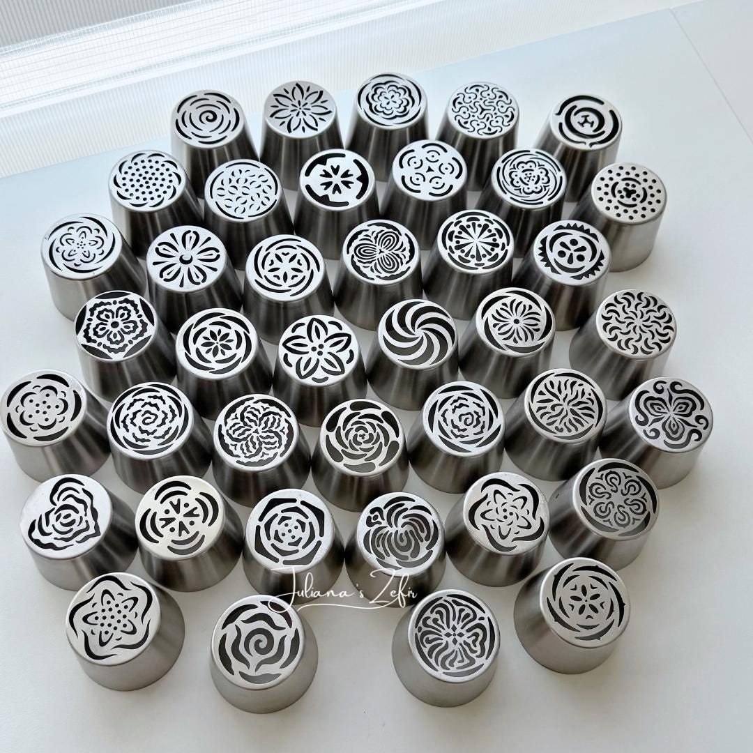 XL Russian Tulip Piping Tips, Stainless Steel Flower Nozzles