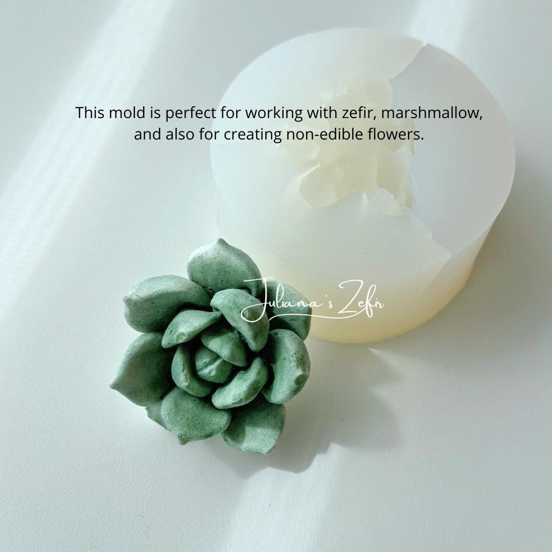 Succulent Silicone Mold | food grade marshmallow zefir decorating tool