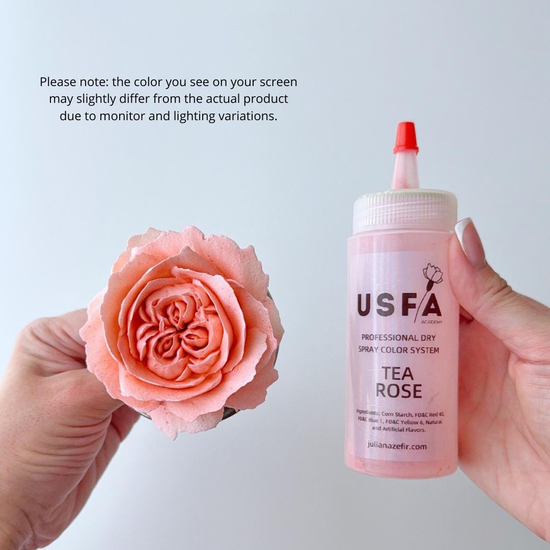 Tea Rose Dry Spray Color System – Airbrush Alternative for Piped Flowers
