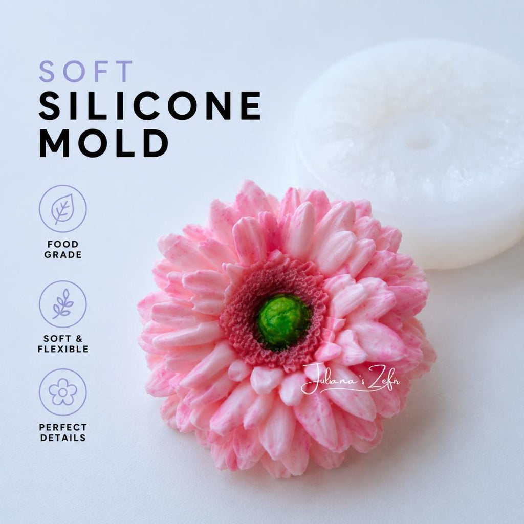 Gerbera Small Silicone Mold | food grade marshmallow zefir decorating tool