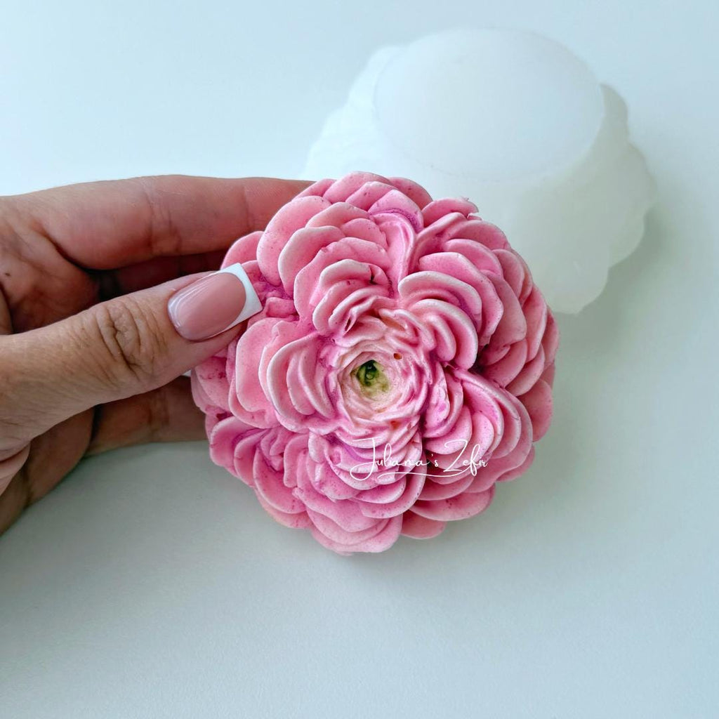 Ranunculus Lady Silicone Mold | food grade marshmallow zefir decorating tool