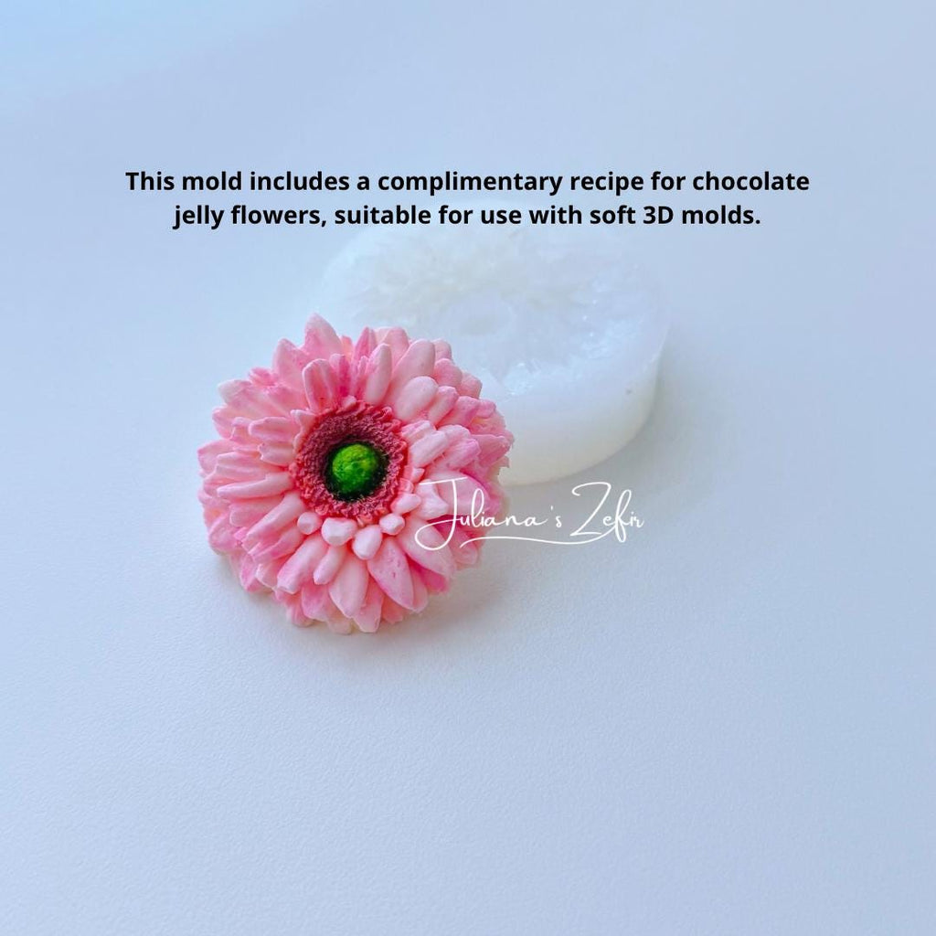 Gerbera Small Silicone Mold | food grade marshmallow zefir decorating tool