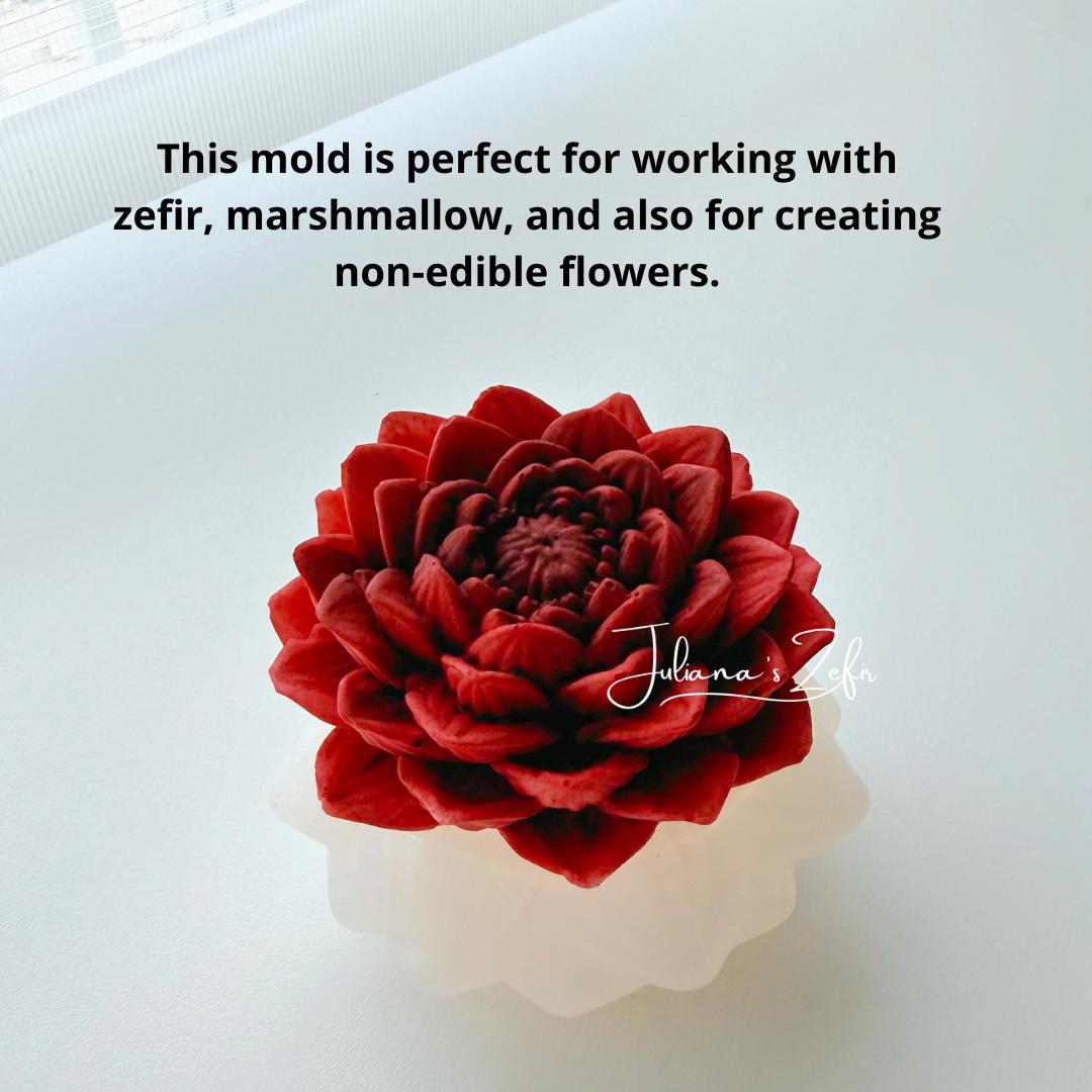Dahlia Karma Chos Silicone Mold | food grade marshmallow zefir decorating tool