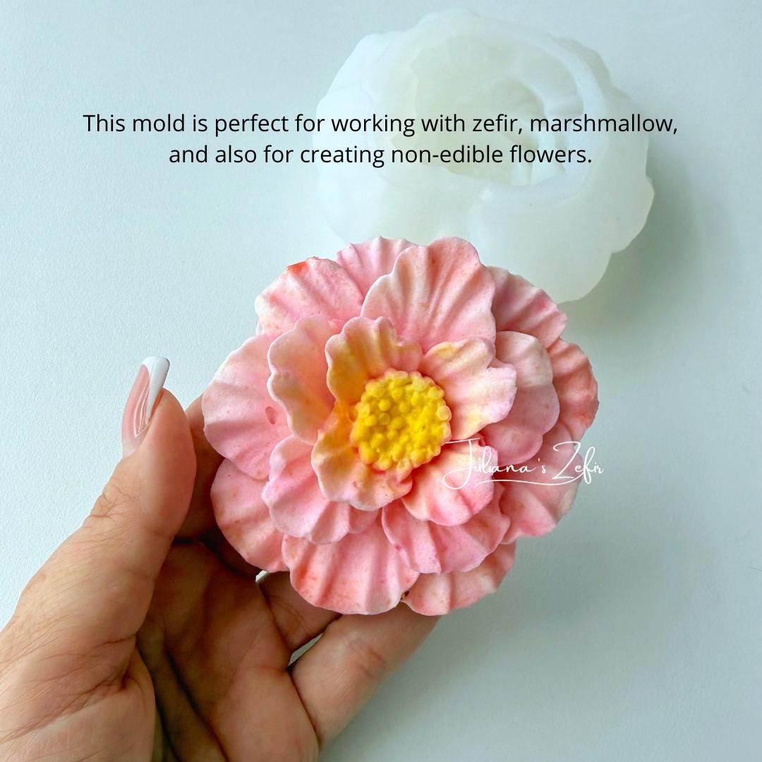 Rose Mojave Silicone Mold | food grade marshmallow zefir decorating tool
