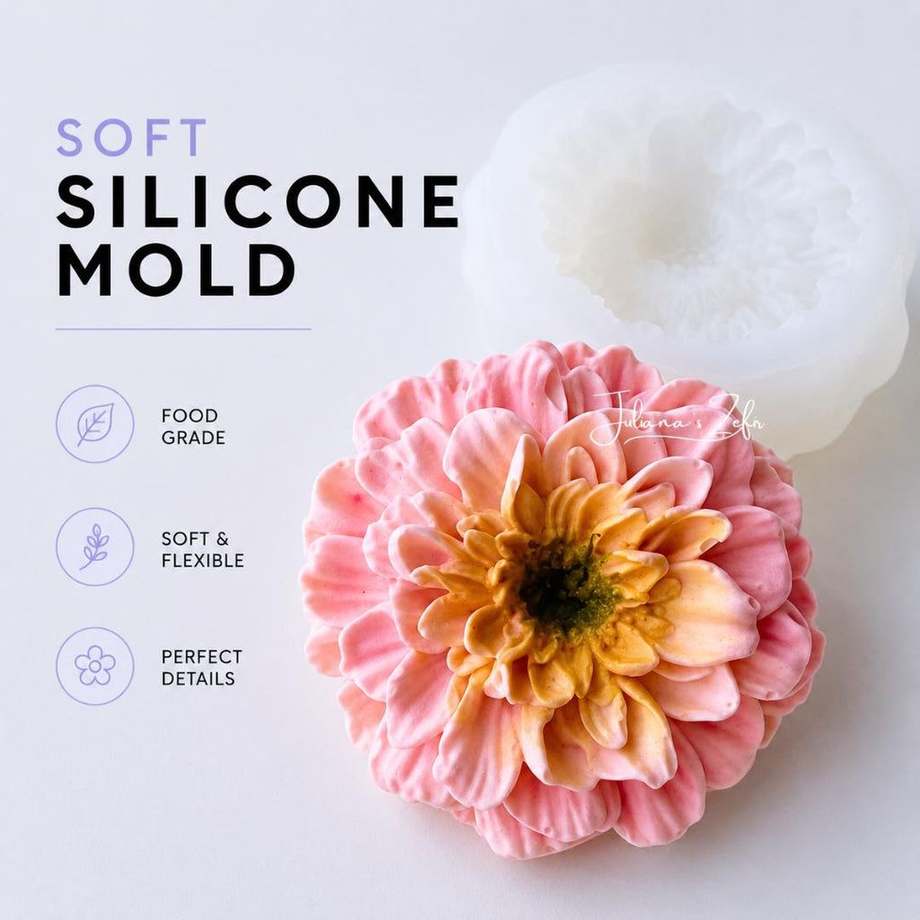 Chrysanthemum Rosetta Silicone Mold | food grade marshmallow zefir decorating tool