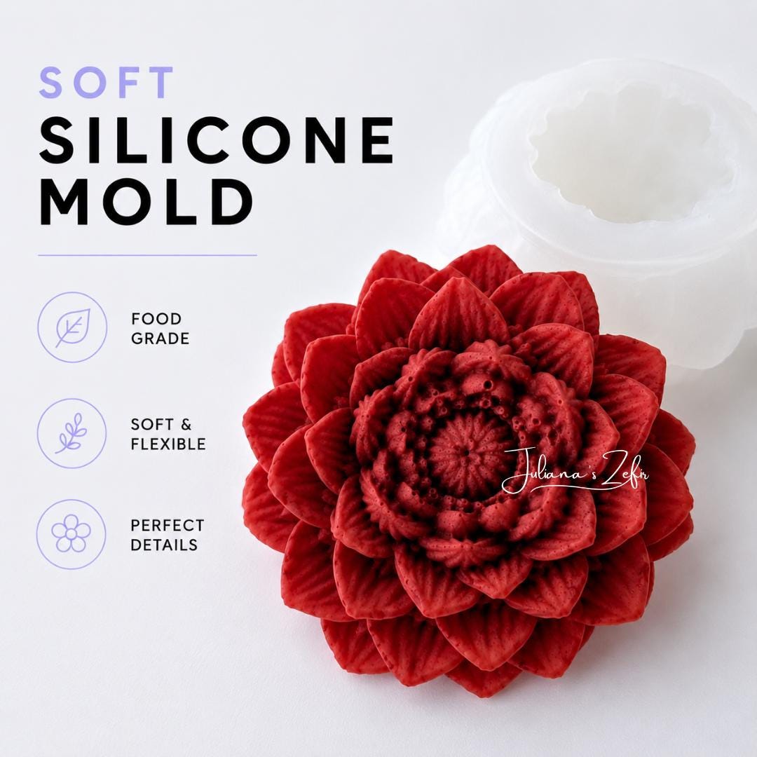 Dahlia Karma Chos Silicone Mold | food grade marshmallow zefir decorating tool