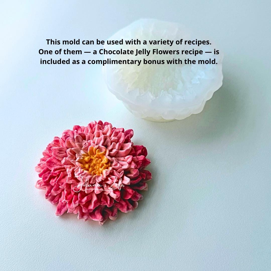 Chrysanthemum Gertrude Silicone Mold | food grade marshmallow zefir decorating tool