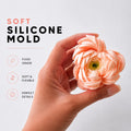 Peony Heart Silicone Mold | food grade marshmallow zefir decorating tool