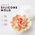 Carnation Heart Soft Silicone Mold | food grade marshmallow zefir decorating tool