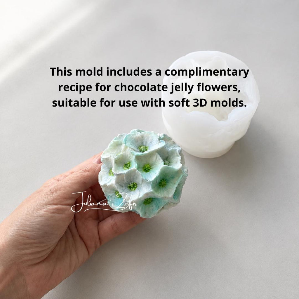 Hydrangea Ball Soft Silicone Mold | food grade marshmallow zefir decorating tool
