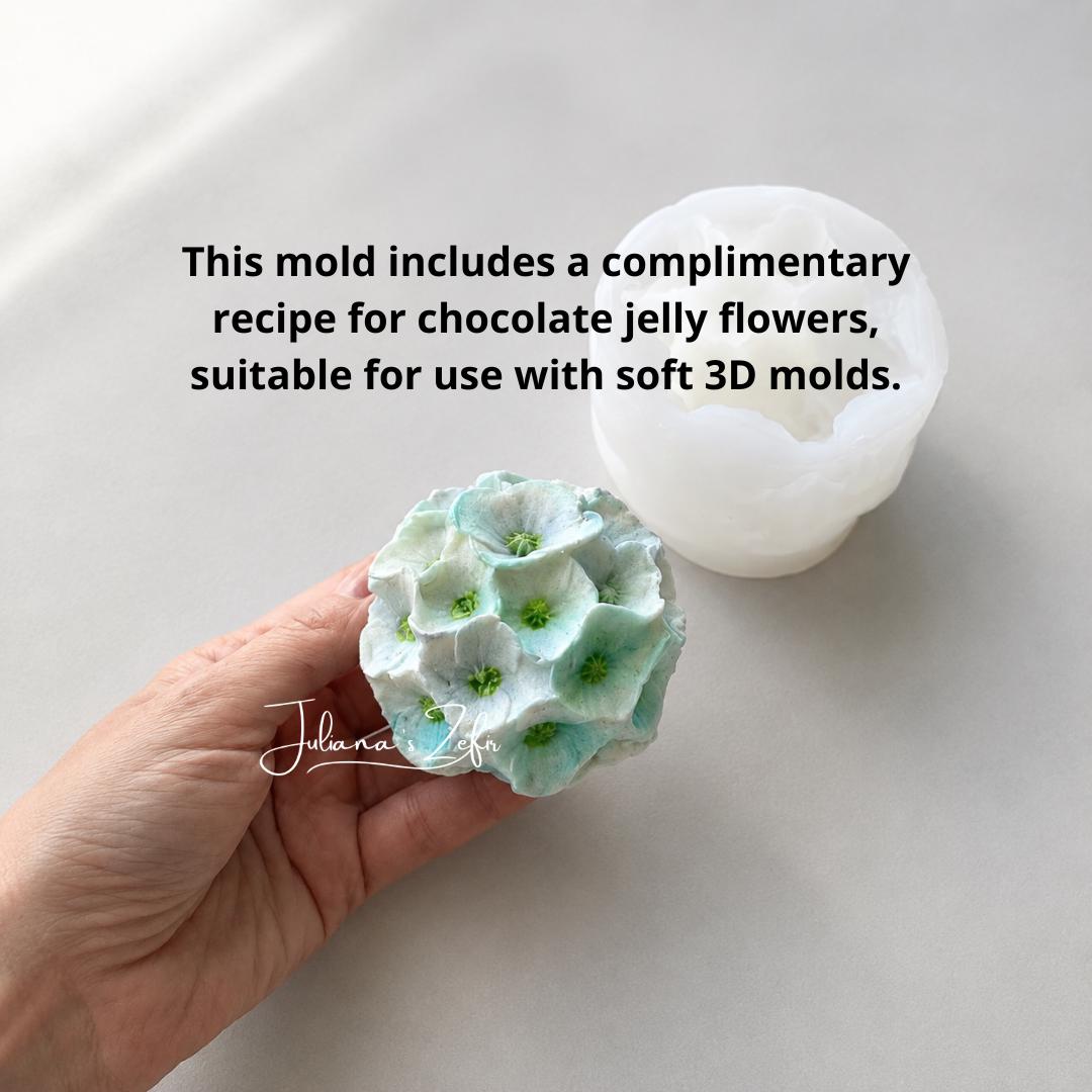 Hydrangea Ball Soft Silicone Mold | food grade marshmallow zefir decorating tool