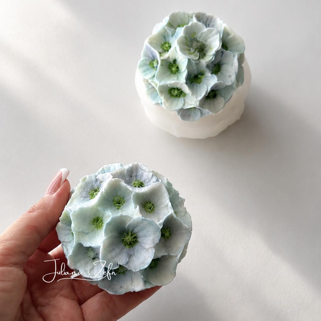 Hydrangea Ball Soft Silicone Mold | food grade marshmallow zefir decorating tool