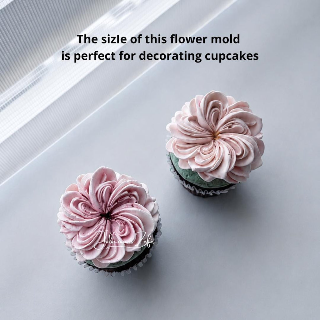 Rose Spiral Soft Silicone Mold | food grade marshmallow zefir decorating tool