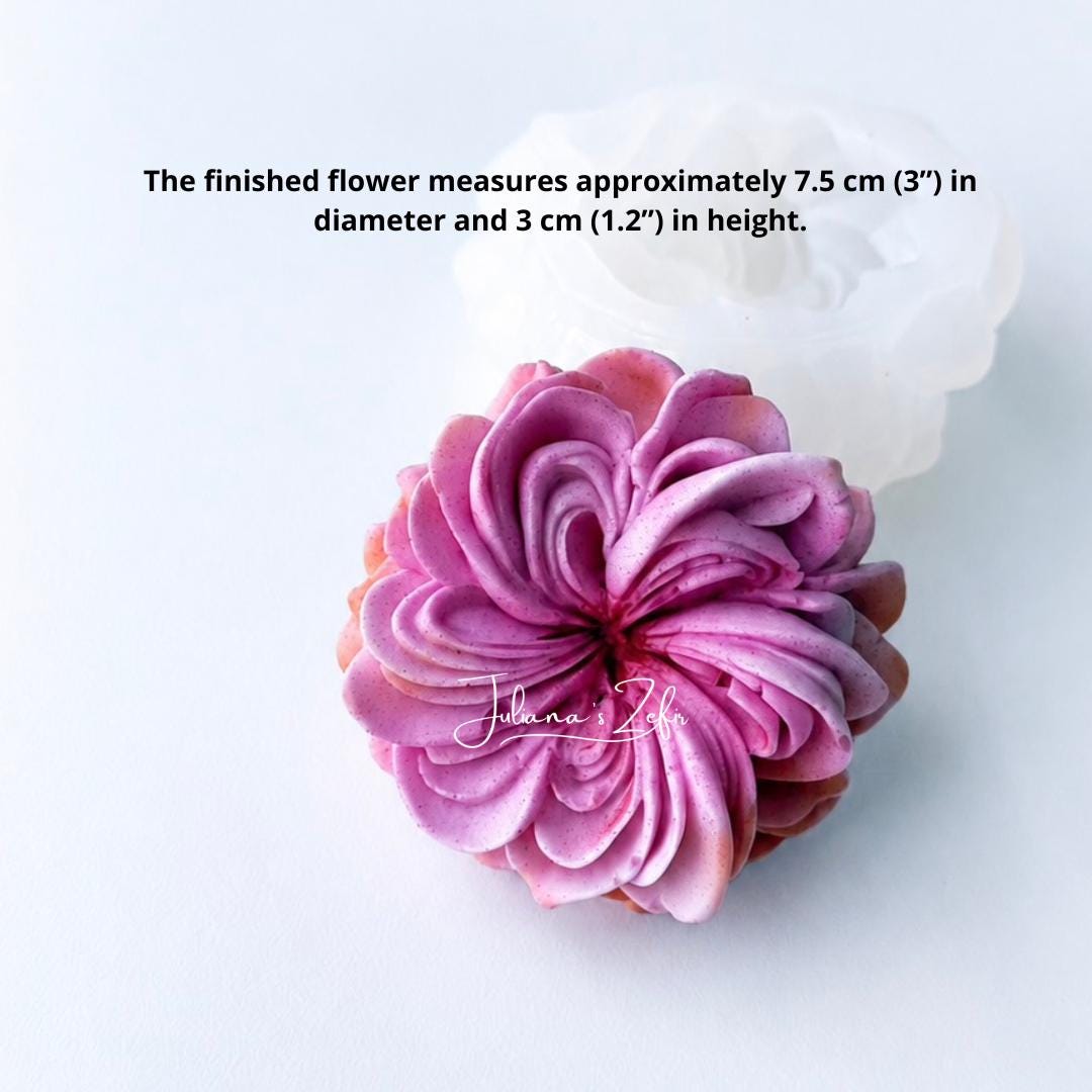 Rose Spiral Soft Silicone Mold | food grade marshmallow zefir decorating tool