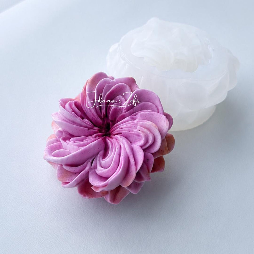Rose Spiral Soft Silicone Mold | food grade marshmallow zefir decorating tool