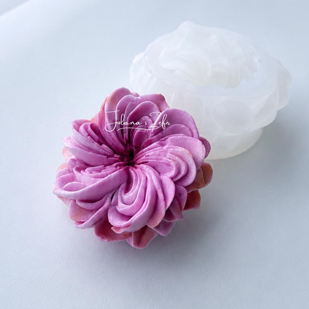 Rose Spiral Soft Silicone Mold | food grade marshmallow zefir decorating tool