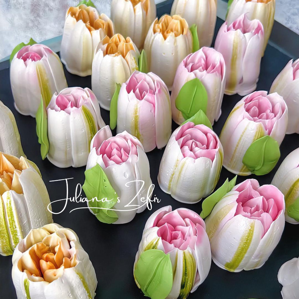 Set of 32 XL Russian Piping Tulip Tips, Stainless Steel Flower Nozzles