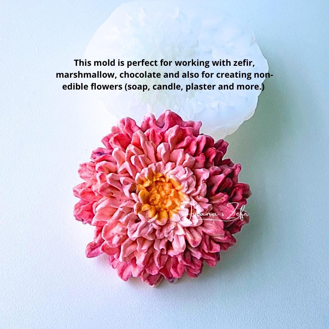 Chrysanthemum Gertrude Silicone Mold | food grade marshmallow zefir decorating tool