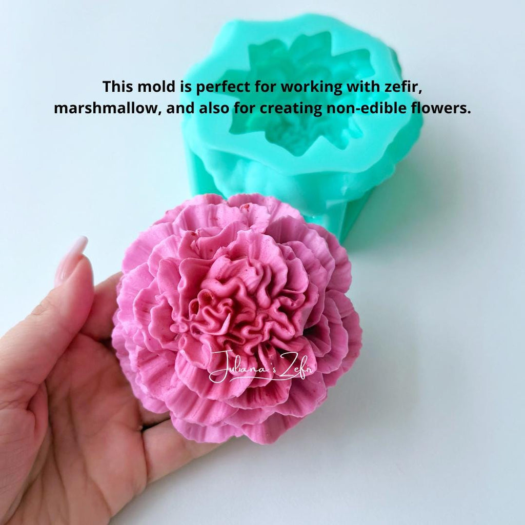 XL Carnation Soft Silicone Mold | food grade marshmallow zefir decorating tool