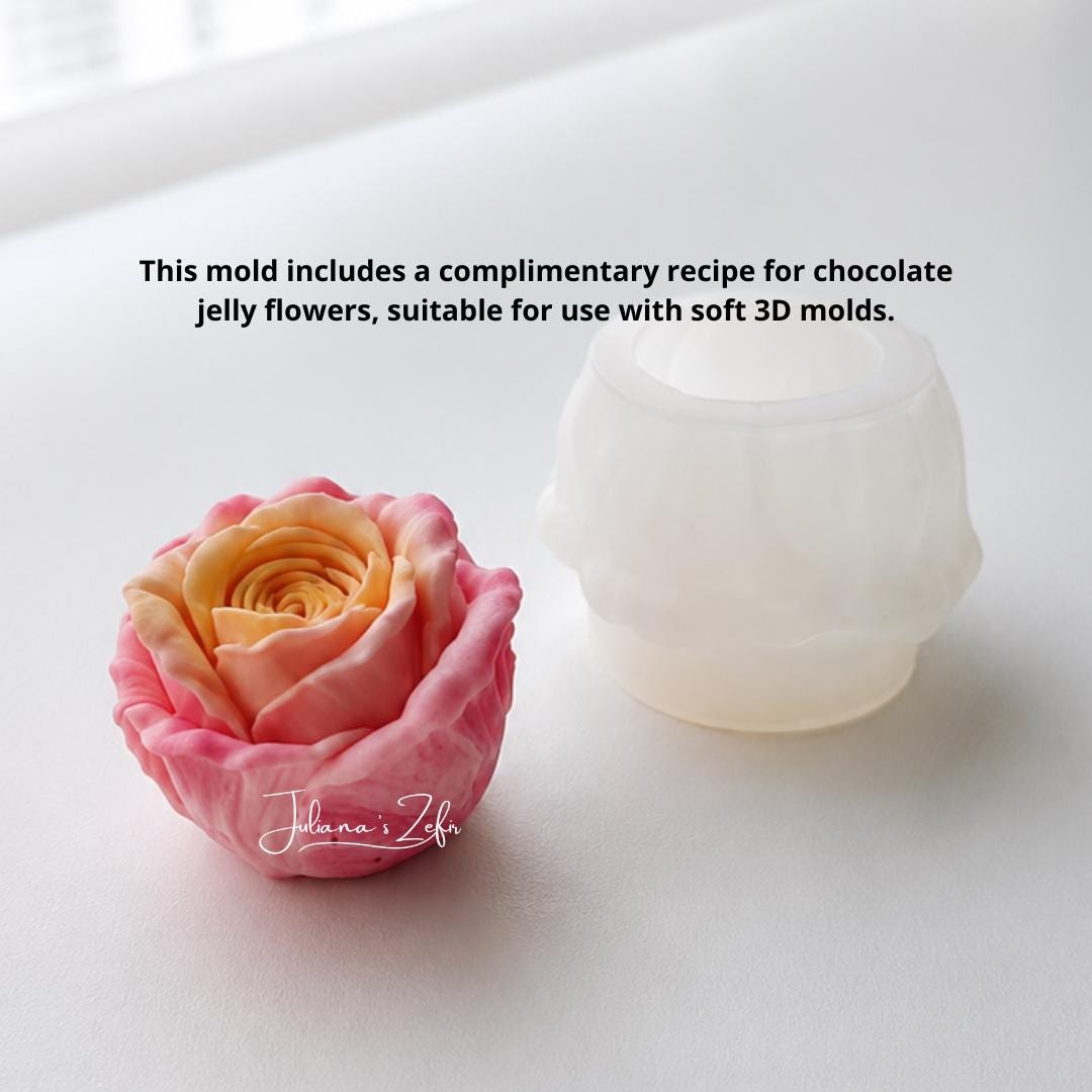 Rose Elle soft Silicone Mold | food grade marshmallow zefir decorating tool