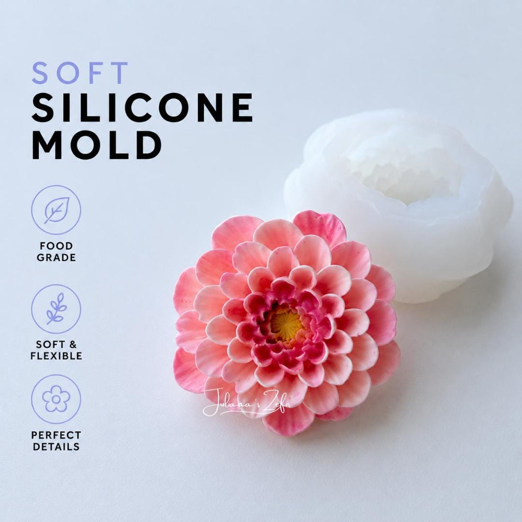 Chrysanthemum Mei-Kyo Soft Silicone Mold | food grade marshmallow zefir decorating tool
