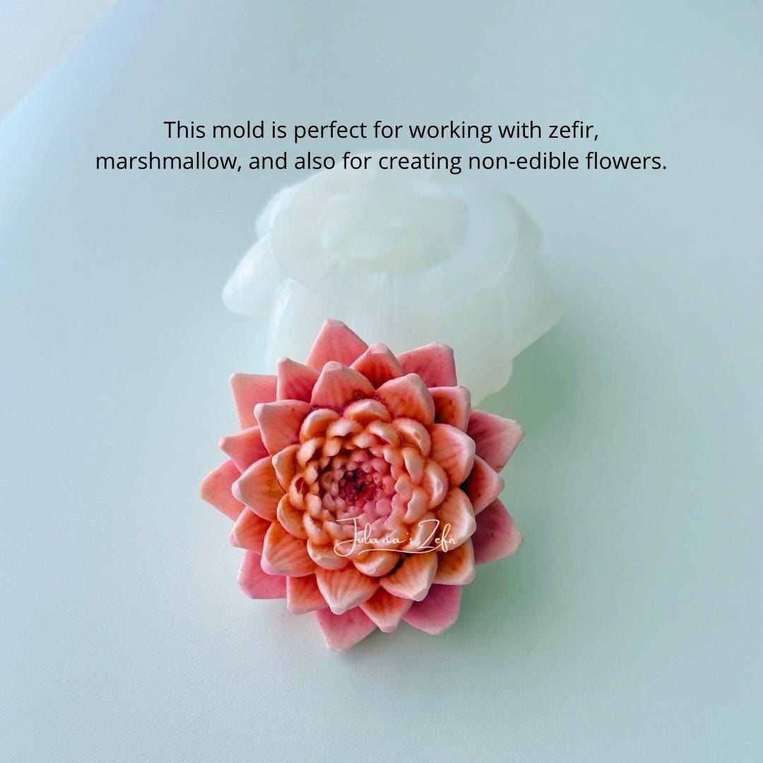 Dahlia Gerrie Hoek Silicone Mold | food grade marshmallow zefir decorating tool