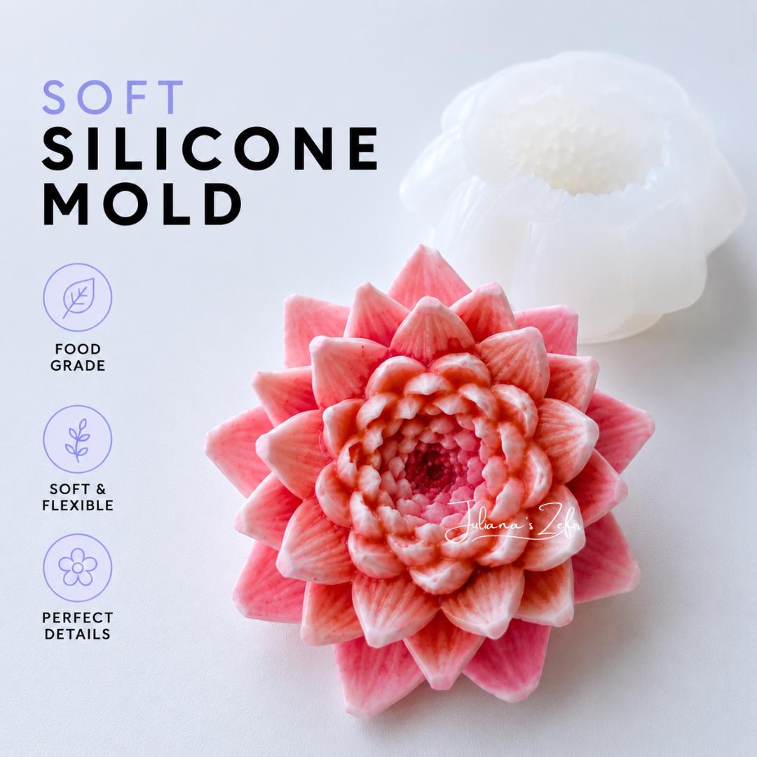 Dahlia Gerrie Hoek Silicone Mold | food grade marshmallow zefir decorating tool