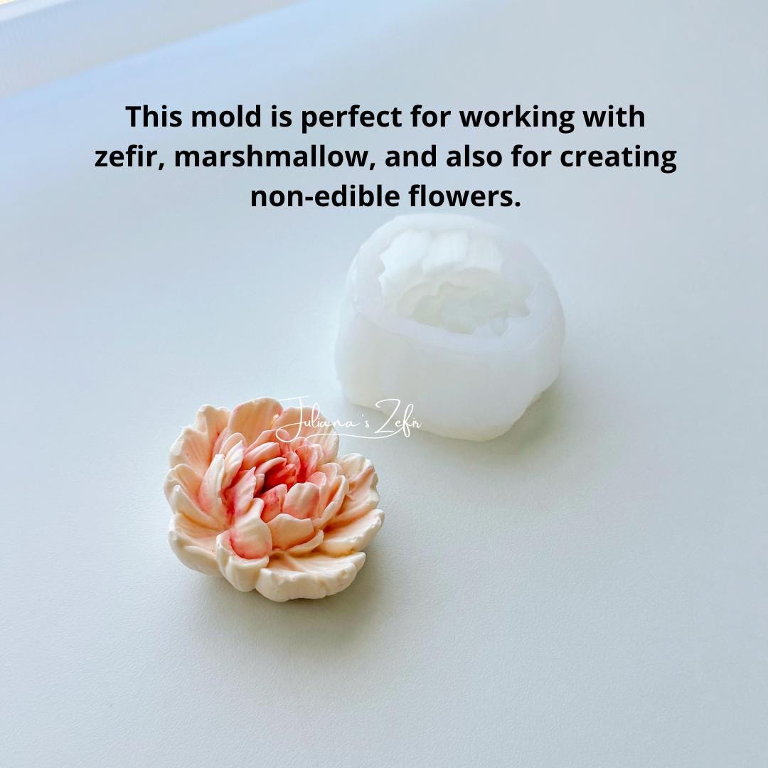 Carnation Heart Soft Silicone Mold | food grade marshmallow zefir decorating tool