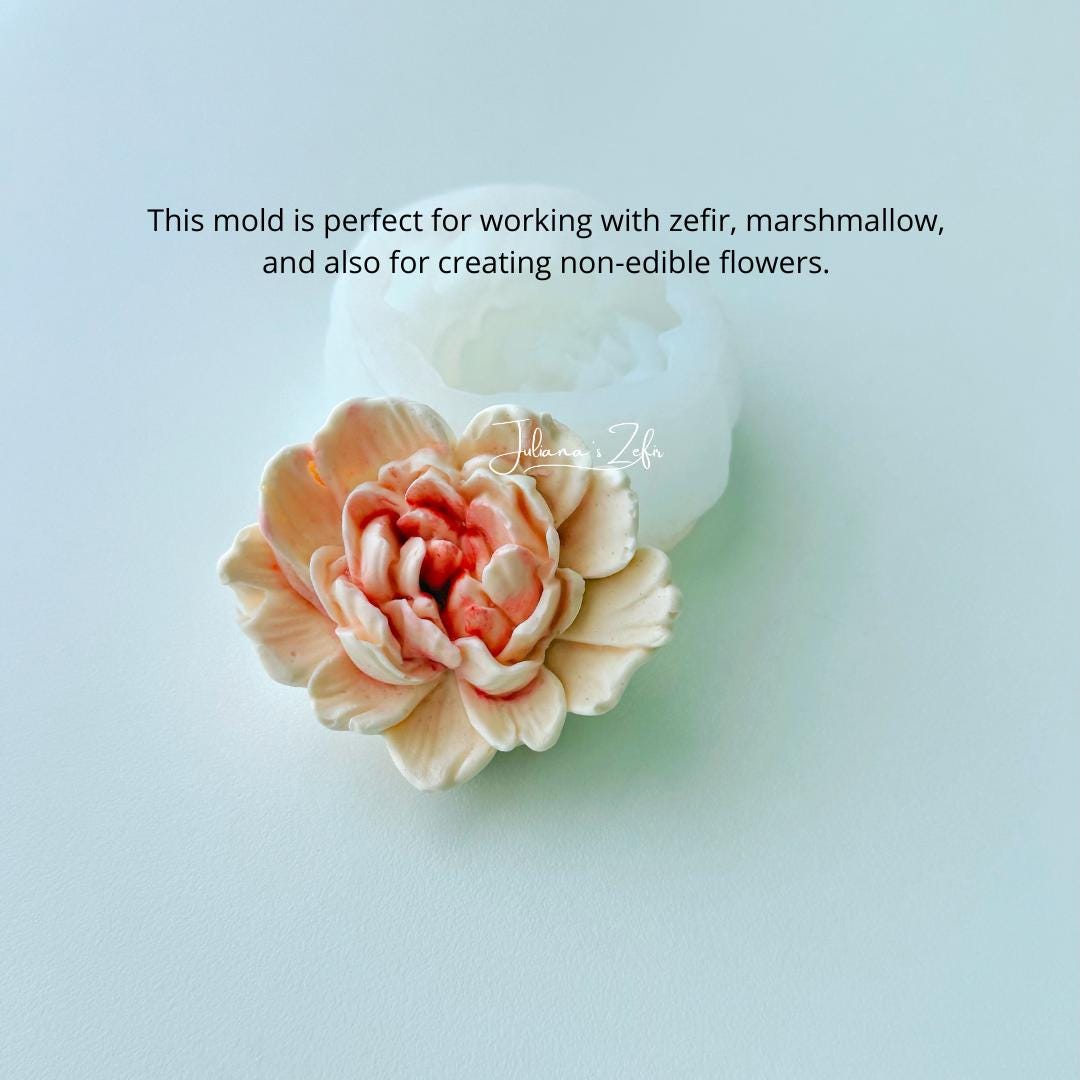 Carnation Heart Soft Silicone Mold | food grade marshmallow zefir decorating tool