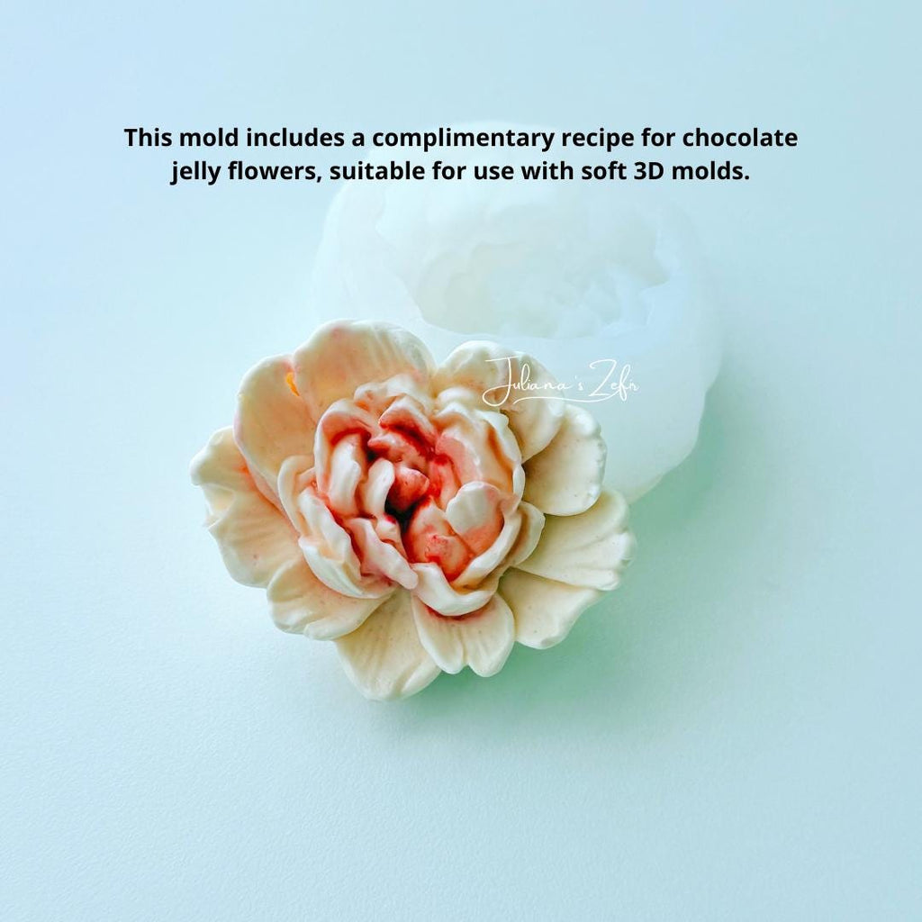 Carnation Heart Soft Silicone Mold | food grade marshmallow zefir decorating tool