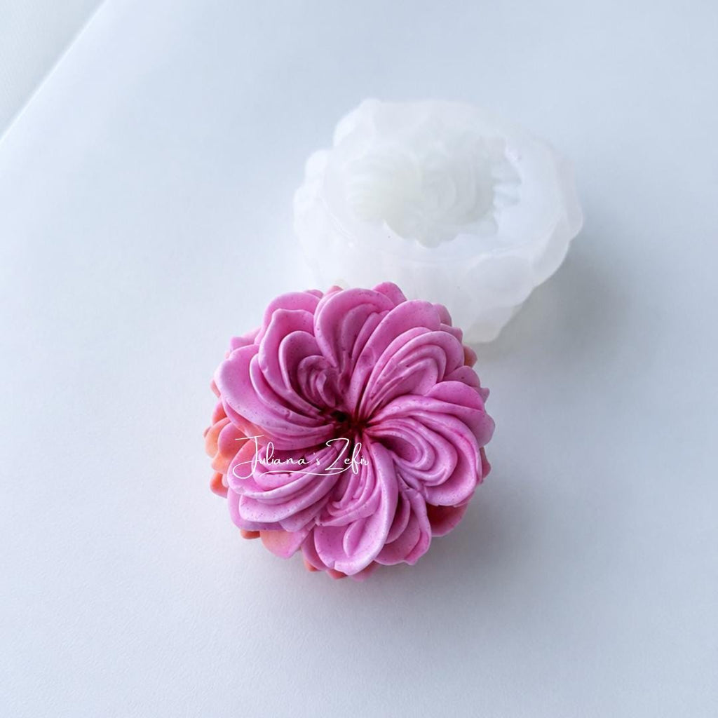 Rose Spiral Soft Silicone Mold | food grade marshmallow zefir decorating tool